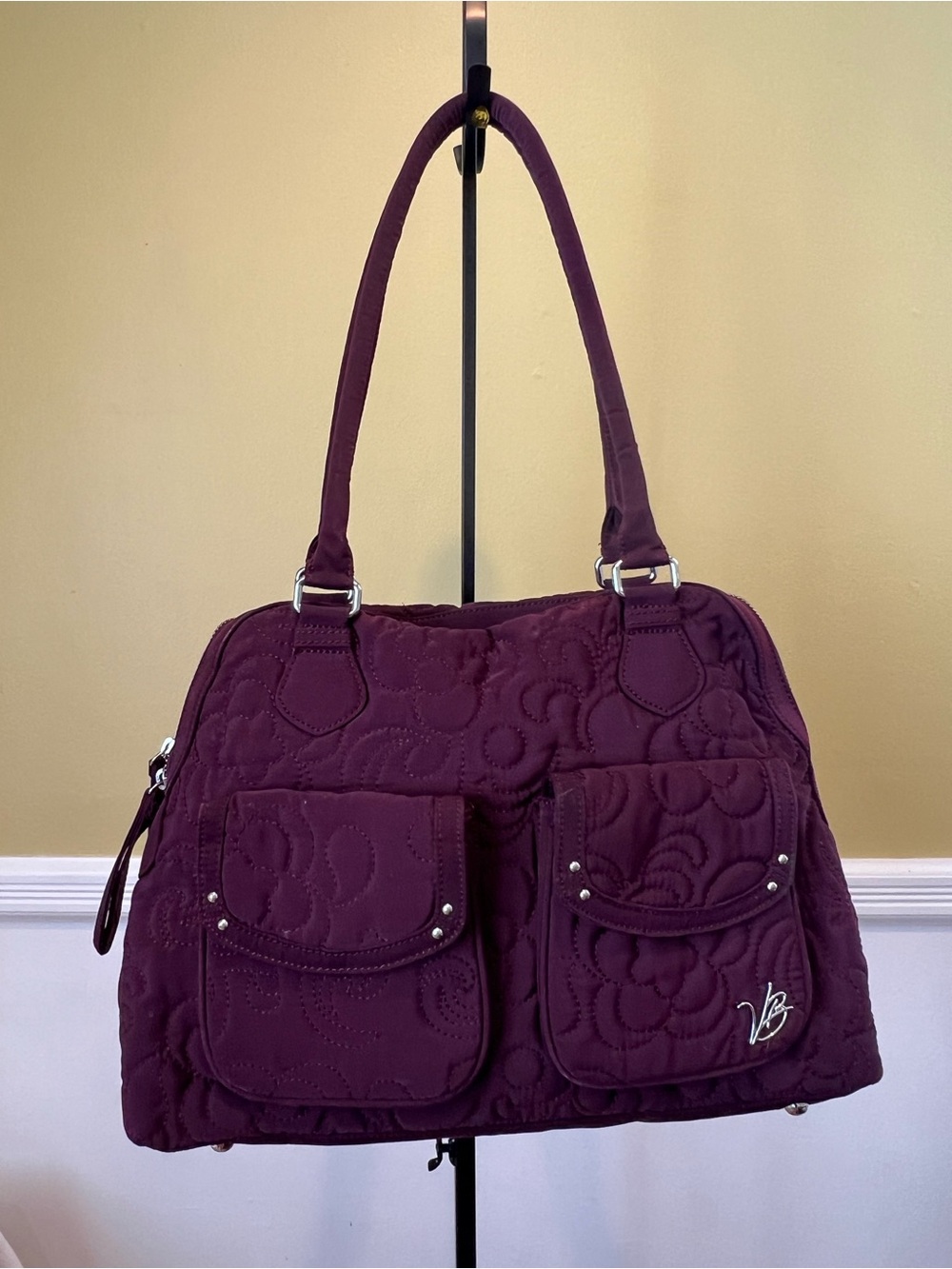 💙 Vera Bradley Purple Quilted Handbag Purse